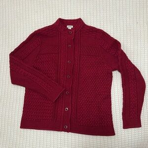L.L. Bean Red Women's Cardigan Sweater